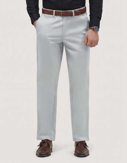 Versatile Stretch Twill Chinos – Silver