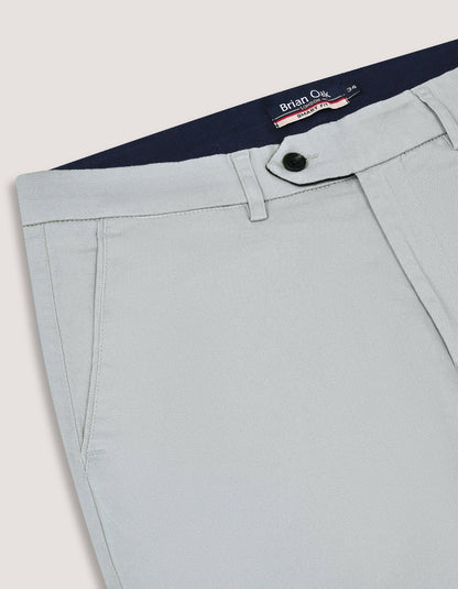Versatile Stretch Twill Chinos – Silver