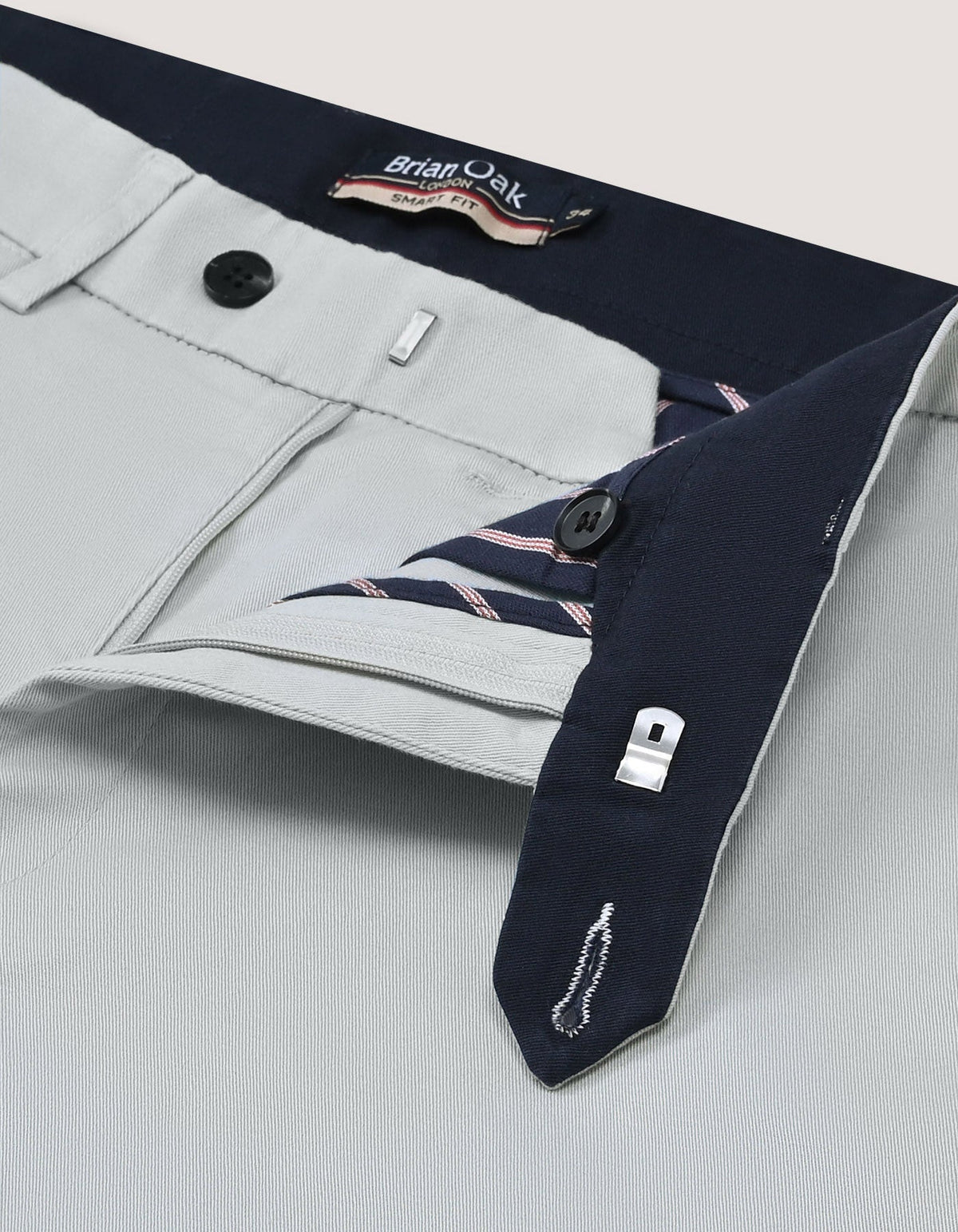 Versatile Stretch Twill Chinos – Silver