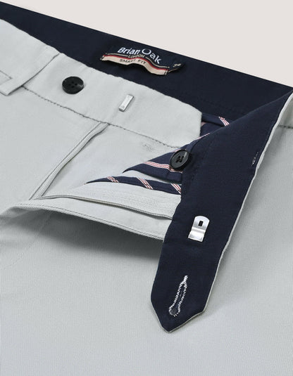 Versatile Stretch Twill Chinos – Silver