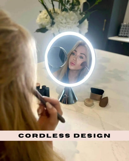 LumiGlam Pro Cosmetic Vanity Mirror in Chrome hollywood mirrors