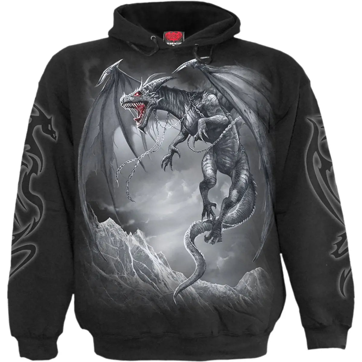 DRAGON'S CRY - Hoody Black Spiral Direct