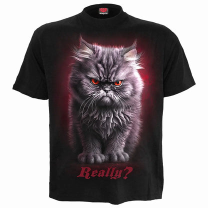 ANGER MANAGEMENT - Front Print T-Shirt Black Spiral Direct