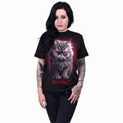 ANGER MANAGEMENT - Front Print T-Shirt Black Spiral Direct