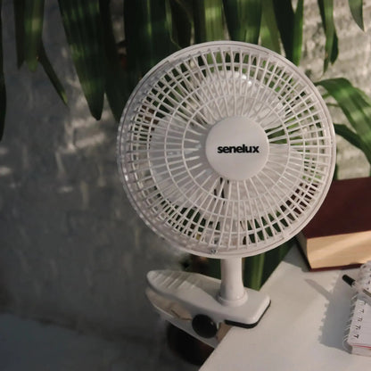 Senelux 6" Clip On Desk Fan- Home Cooling from a Portable, Cool Clip Fan; Clip on Desk Fan Senelux