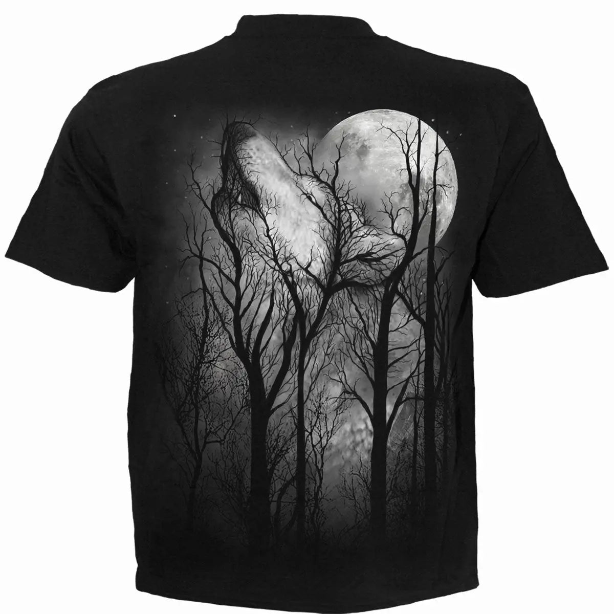 FOREST WOLF - T-Shirt Black Spiral Direct