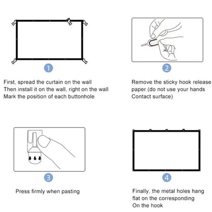Folding Milk Silk Polyester Projector Film Curtain, 60 inch (16:9) Projection Area: 133 x 75cm, 60 inch (4:3) Projection Area: 120 x 90cm, 72 inch (16:9) Projection Area: 159 x 90cm, 72 inch (4:3) Projection Area: 146 x 110cm                           ... Mira Sales