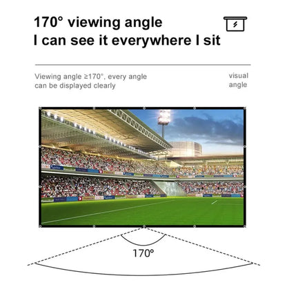 Folding Milk Silk Polyester Projector Film Curtain, 60 inch (16:9) Projection Area: 133 x 75cm, 60 inch (4:3) Projection Area: 120 x 90cm, 72 inch (16:9) Projection Area: 159 x 90cm, 72 inch (4:3) Projection Area: 146 x 110cm                           ... Mira Sales