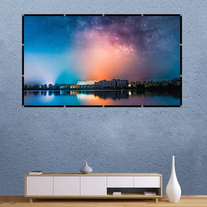Folding Milk Silk Polyester Projector Film Curtain, 60 inch (16:9) Projection Area: 133 x 75cm, 60 inch (4:3) Projection Area: 120 x 90cm, 72 inch (16:9) Projection Area: 159 x 90cm, 72 inch (4:3) Projection Area: 146 x 110cm                           ... Mira Sales