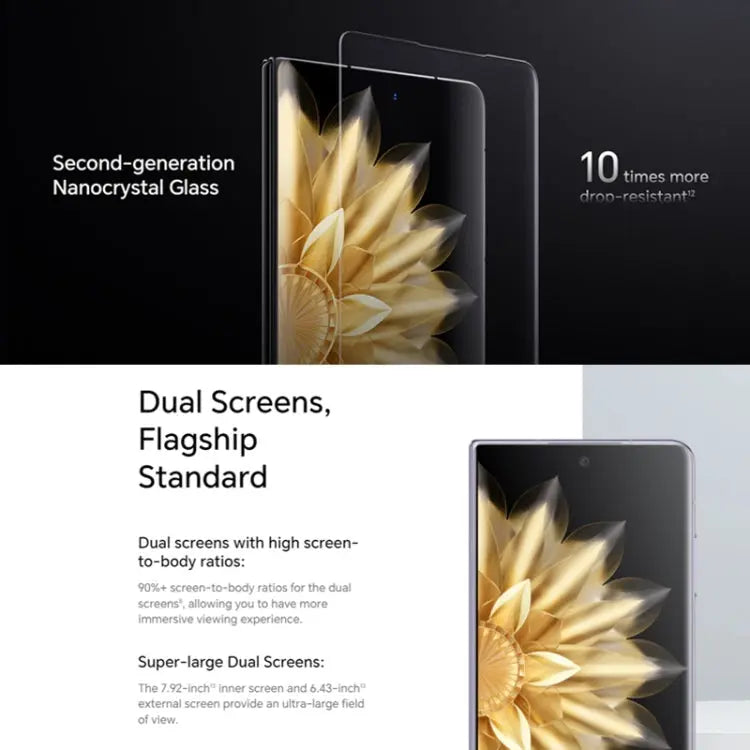Honor Magic V2 5G, 16GB+256GB, 7.92 inch + 6.43 inch MagicOS 7.2 Snapdragon 8 Gen2  Octa Core up to 3.36GHz, Network: 5G, OTG, Not Support Google Play(Silk Black) Vitrax