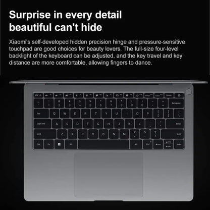Xiaomi Book Pro 14 inch Laptop, 16GB+512GB, Windows 11 Home Chinese Version, AMD Ryzen 7 6800H Octa Core(Grey) Vitrax
