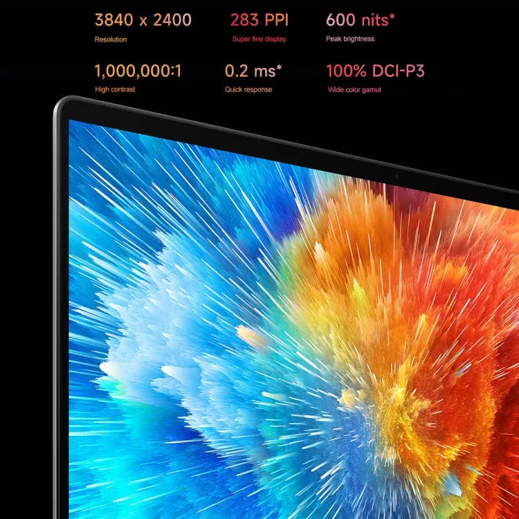Xiaomi Book Pro 16 2022 Laptop, 16GB+512GB, 16 inch Touch Screen Windows 11 Home Chinese Version, Intel 12th Gen Core i7-1260P RTX2050 Discrete Graphics(Grey) Vitrax