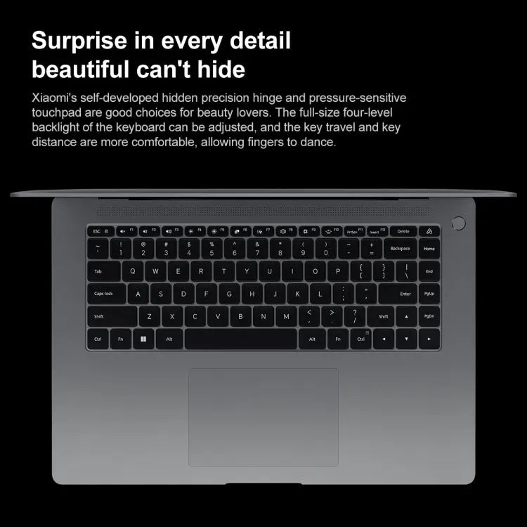 Xiaomi Book Pro 16 2022 Laptop, 16GB+512GB, 16 inch Touch Screen Windows 11 Home Chinese Version, Intel 12th Gen Core i7-1260P RTX2050 Discrete Graphics(Grey) Vitrax