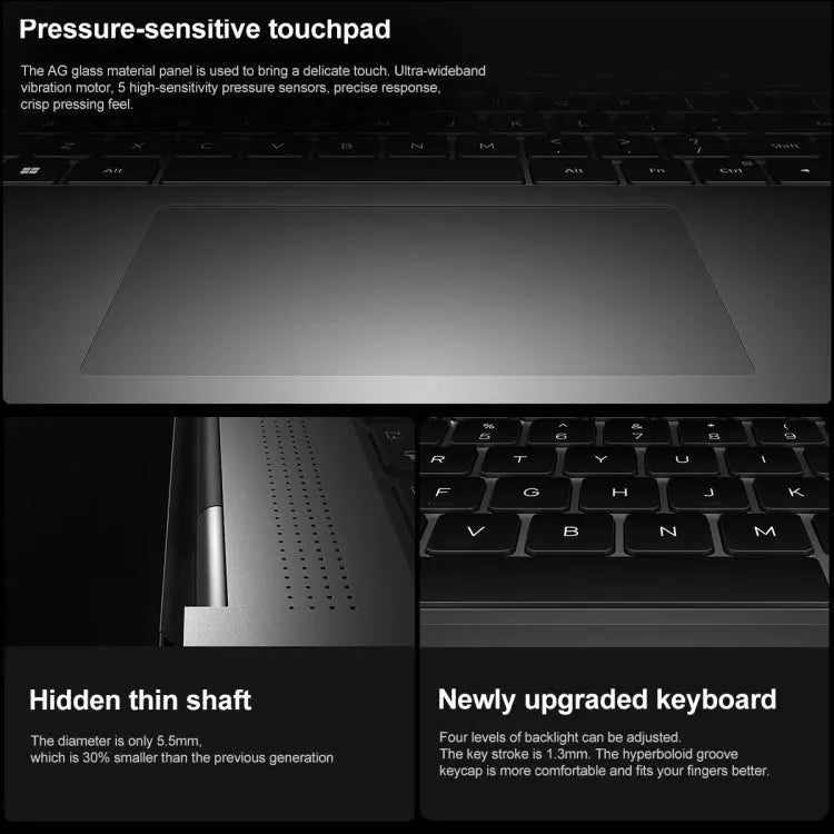 Xiaomi Book Pro 16 2022 Laptop, 16GB+512GB, 16 inch Touch Screen Windows 11 Home Chinese Version, Intel 12th Gen Core i7-1260P RTX2050 Discrete Graphics(Grey) Vitrax