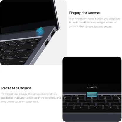 HUAWEI MateBook 14 Laptop, 16GB+1TB, 14 inch Touch Screen Windows 11 Home Chinese Version, Intel 12th Gen Core i5-1240P Integrated Graphics(Grey) Vitrax