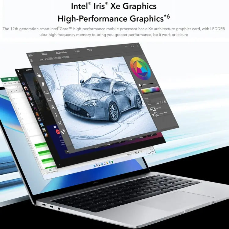 HONOR MagicBook 14 2022 Laptop, 16GB+512GB, 14 inch Windows 11 Home Chinese Version, Intel 12th Gen Core i5-12500H MX550 Discrete Graphics(Grey) Vitrax