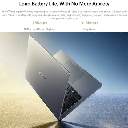HONOR MagicBook 14 2022 Laptop, 16GB+512GB, 14 inch Windows 11 Home Chinese Version, Intel 12th Gen Core i5-12500H MX550 Discrete Graphics(Grey) Vitrax