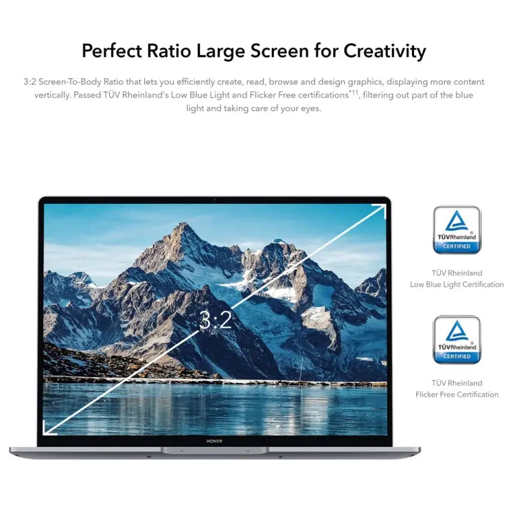 HONOR MagicBook 14 2022 Laptop, 16GB+512GB, 14 inch Windows 11 Home Chinese Version, Intel 12th Gen Core i5-12500H MX550 Discrete Graphics(Grey) Vitrax
