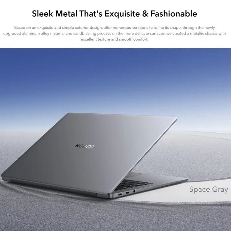 HONOR MagicBook 14 2022 Laptop, 16GB+512GB, 14 inch Windows 11 Home Chinese Version, Intel 12th Gen Core i5-12500H MX550 Discrete Graphics(Grey) Vitrax