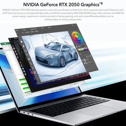 HONOR MagicBook 14 2022 Laptop, 16GB+512GB, 14 inch Windows 11 Home Chinese Version, Intel 12th Gen Core i5-12500H RTX2050 Discrete Graphics(Grey) Vitrax