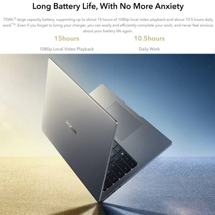 HONOR MagicBook 14 2022 Laptop, 16GB+512GB, 14 inch Windows 11 Home Chinese Version, Intel 12th Gen Core i5-12500H RTX2050 Discrete Graphics(Grey) Vitrax