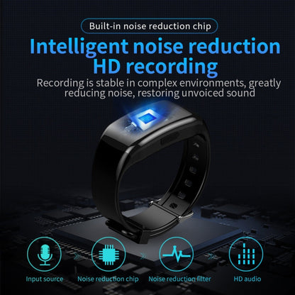JNN C5 HD Noise Reduction Smart Recording Electronic Bracelet, Capacity:64GB