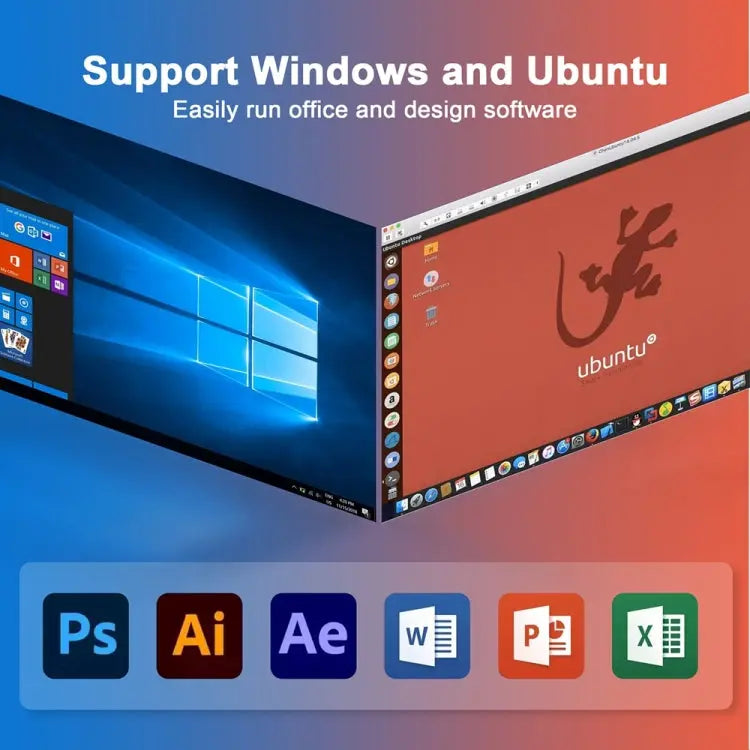 GXMO U58 Windows 11 AMD Ryzen 7-5825U 8 Core Processor Mini Computer, Specification:Without RAM & SSD Vitrax