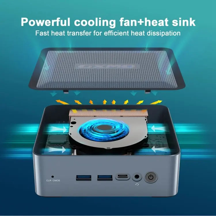 GXMO U58 Windows 11 AMD Ryzen 7-5825U 8 Core Processor Mini Computer, Specification:Without RAM & SSD Vitrax