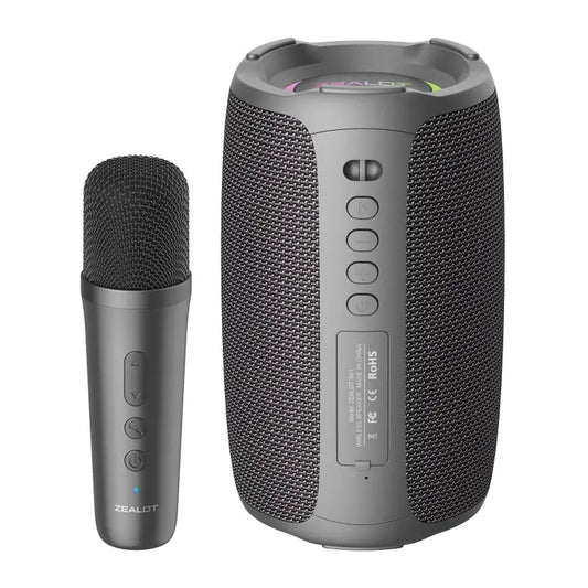 Zealot S61M RGB Rhythmic Light Karaoke Wireless Speaker, Single Mic, Dual Mic Great Deal Offers