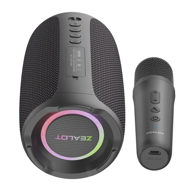 Zealot S61M RGB Rhythmic Light Karaoke Wireless Speaker, Single Mic, Dual Mic Great Deal Offers