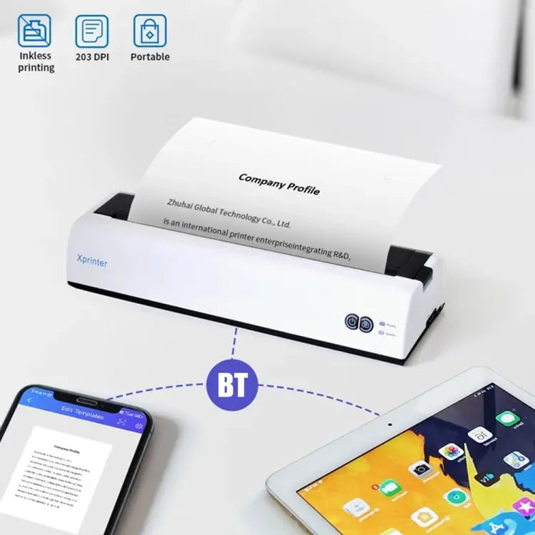 Xprinter P81 USB Interface + Portable Bluetooth Thermal Printer(AU Plug) Vitrax
