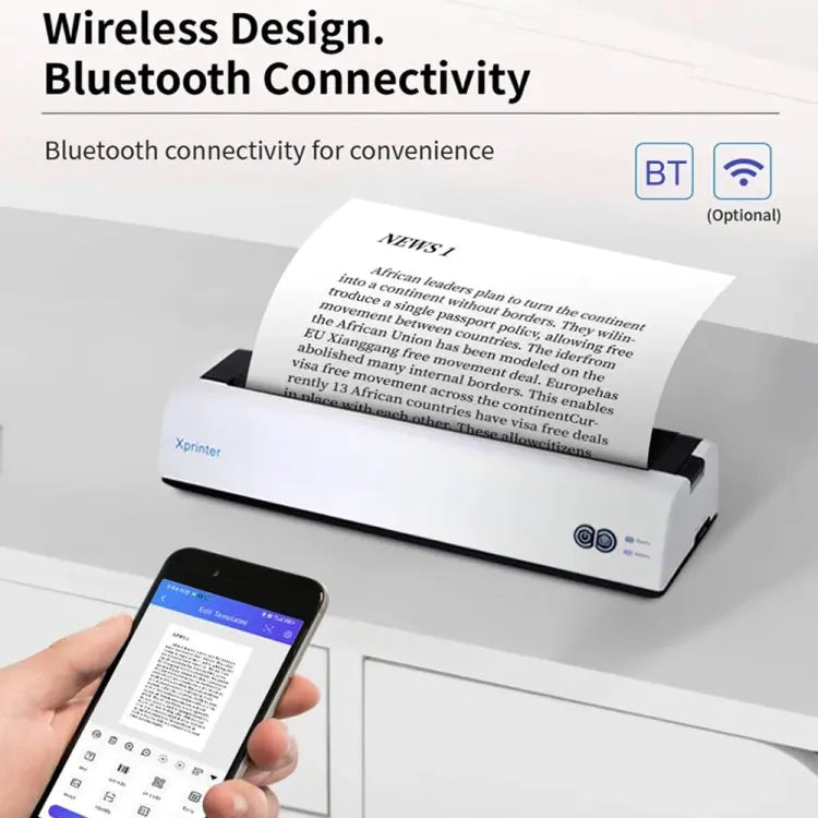 Xprinter P81 USB Interface + Portable Bluetooth Thermal Printer(AU Plug) Vitrax