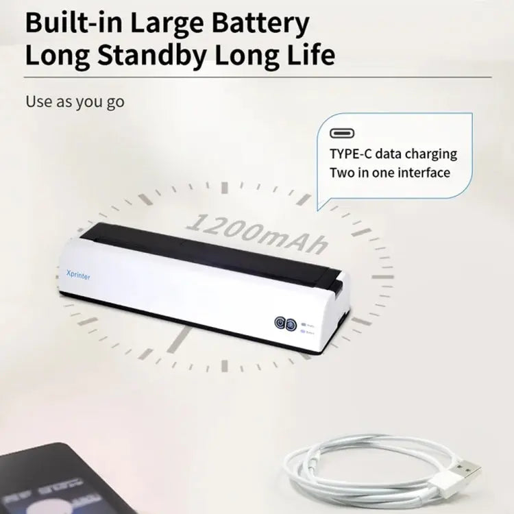 Xprinter P81 USB Interface + Portable Bluetooth Thermal Printer(AU Plug) Vitrax