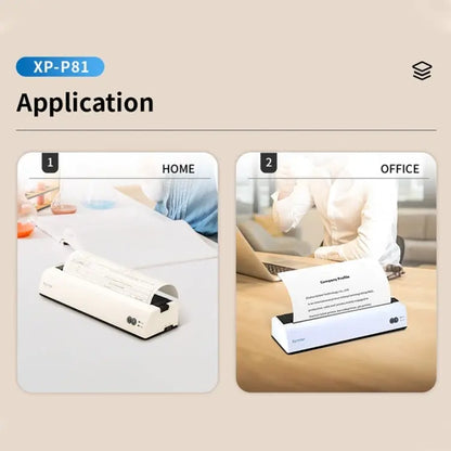 Xprinter P81 USB Interface + Portable Bluetooth Thermal Printer(AU Plug) Vitrax