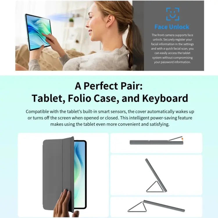 Teclast P50 Tablet PC 11 inch, 6GB+128GB,  Android 14 Unisoc T606 Octa Core, 4G LTE Dual SIM(Ice Blue) Vitrax