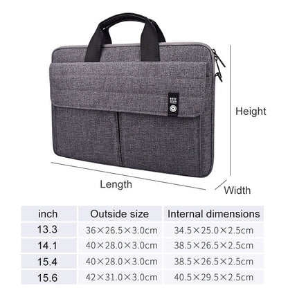 ST08 Handheld Briefcase Carrying Storage Bag without Shoulder Strap, for 13.3 inch Laptop, for 14.1 inch Laptop, for 15.4 inch Laptop, for 15.6 inch Laptop