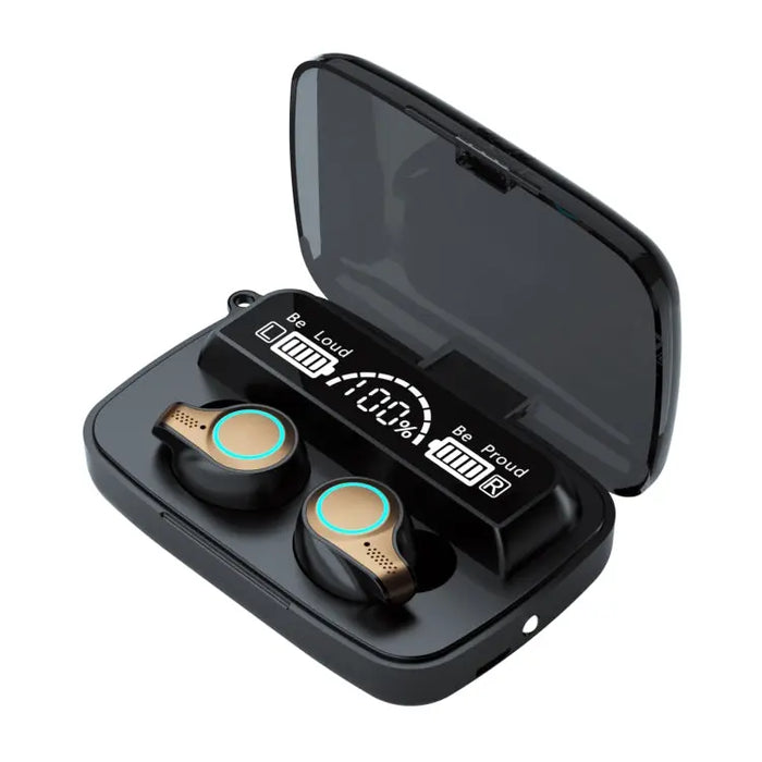 M18 Bluetooth 5.1 LED Display Screen Waterproof Wireless Bluetooth Earphone with Charging Box, M18 Mira Sales