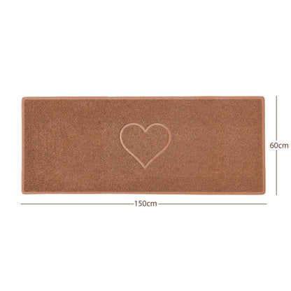 "Heart" Embossed Loofah Textured Spaghetti Door Mat Nicoman.co.uk