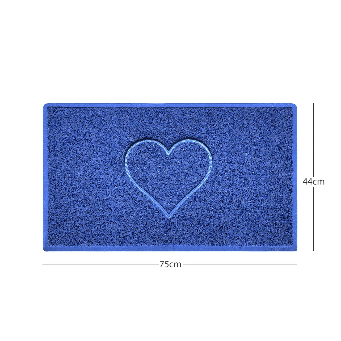 "Heart" Embossed Loofah Textured Spaghetti Door Mat Nicoman.co.uk