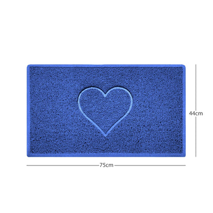 "Heart" Embossed Loofah Textured Spaghetti Door Mat Nicoman.co.uk