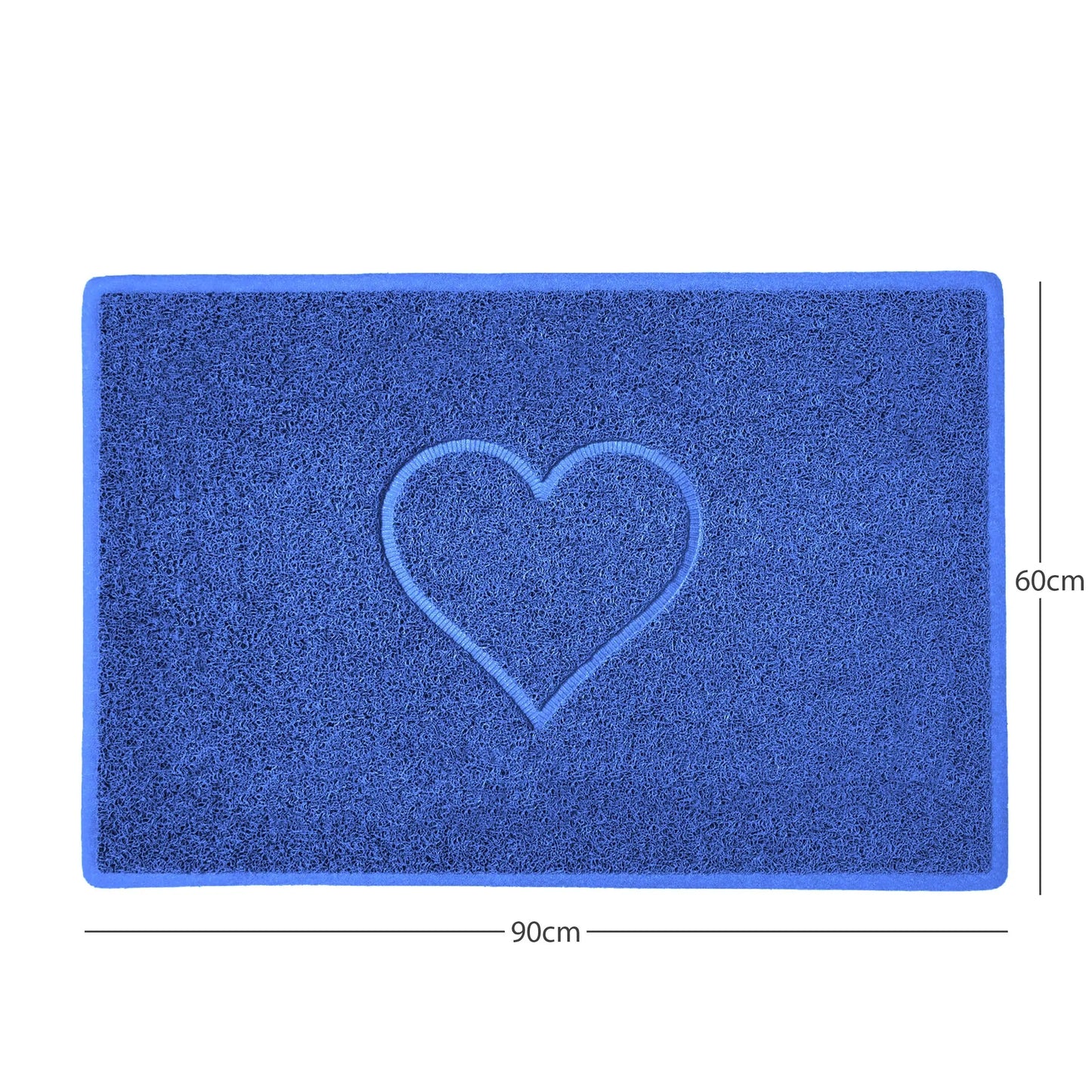 "Heart" Embossed Loofah Textured Spaghetti Door Mat Nicoman.co.uk