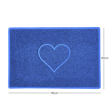 "Heart" Embossed Loofah Textured Spaghetti Door Mat Nicoman.co.uk