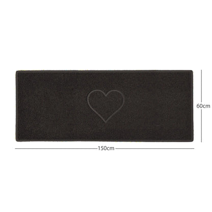 "Heart" Embossed Loofah Textured Spaghetti Door Mat Nicoman.co.uk