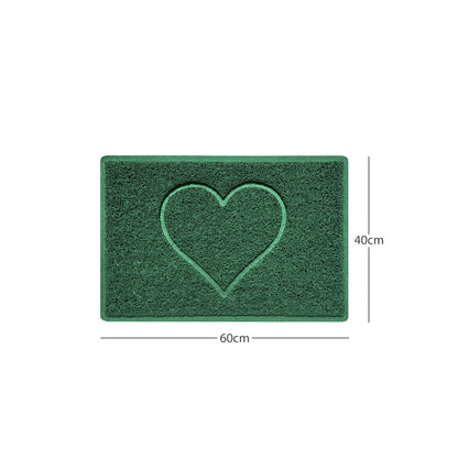 "Heart" Embossed Loofah Textured Spaghetti Door Mat Nicoman.co.uk