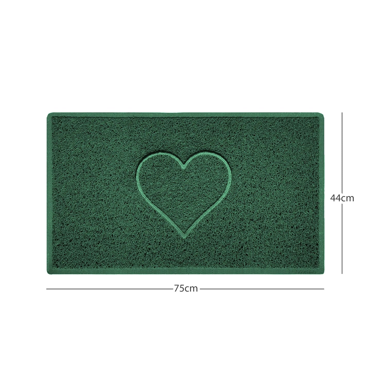 "Heart" Embossed Loofah Textured Spaghetti Door Mat Nicoman.co.uk