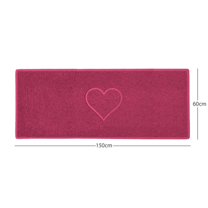 "Heart" Embossed Loofah Textured Spaghetti Door Mat Nicoman.co.uk
