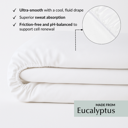 Cool & Comfy Silk Fitted Sheet (Eucalyptus)