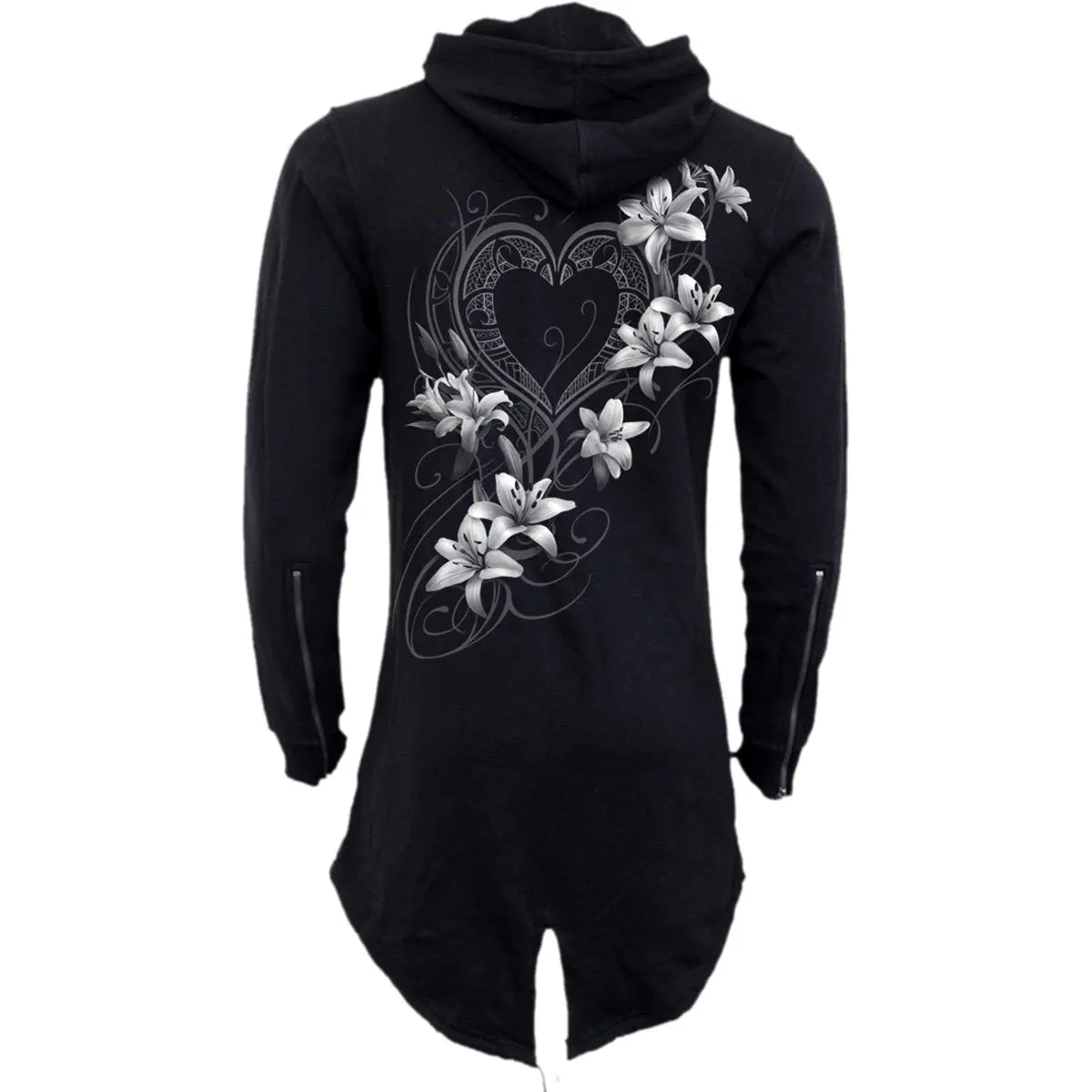 PURE OF HEART - Ladies Fish Tail Full Zip Hoody - Zip Sleeve Spiral Direct