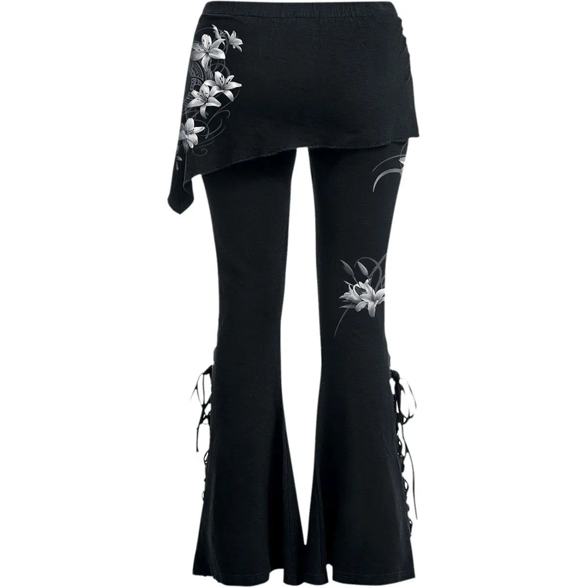 PURE OF HEART - 2in1 Boot-Cut Leggings with Micro Slant Skirt Spiral Direct