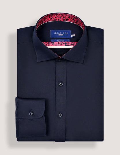 Black Satin Designer Dress Shirt